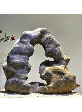 太湖石天然原石奇石鱼缸摆件假山石头景观石盆景附石观赏石灵璧石