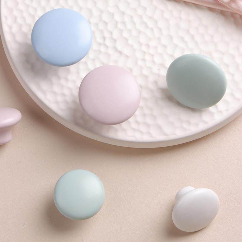 简约莫兰迪彩色拉手高档衣柜门橱柜子抽屉现代装饰圆形单孔小把手,基础建材,小拉手,淘宝优惠券,粉丝福利购,淘宝优惠卷