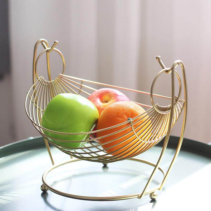 北欧风格创意网红摇摇果篮铁艺家用客厅茶几水果盘零食收纳篮摆件,家居饰品,果盘/果篓,淘宝优惠券,粉丝福利购,淘宝优惠卷