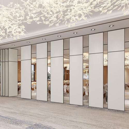 饭店包厢活动隔断墙酒店宴会厅折叠移动屏风会议室推拉吊轮隔音墙