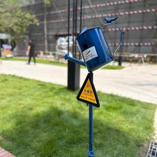 户外垂直吸烟区烟柱烟灰缸公共场所创意烟灰缸抽杆烟灰收集桶