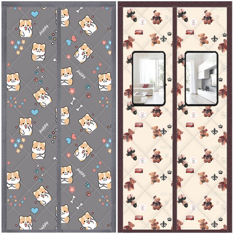 棉门帘冬季保暖防风加厚家用空调挡风保温防寒磁吸隔断帘子免打孔