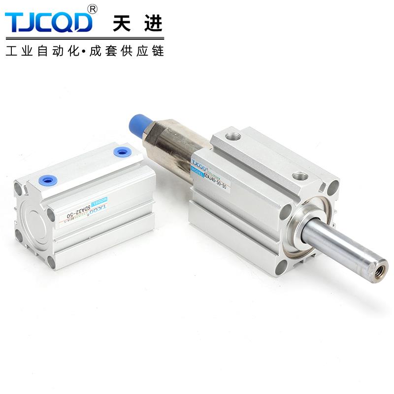 TJCQD天进薄型气缸ACQJ可调/12/16/20/25/内牙带磁迷你无杆气缸