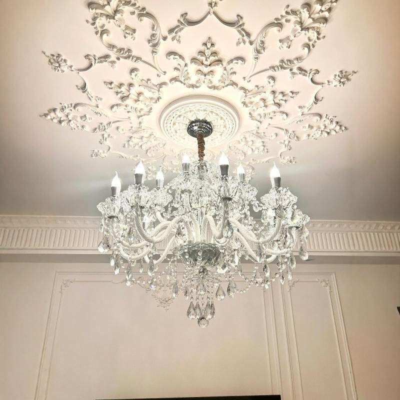 法式轻奢水晶吊灯网红覆古宫廷风客厅创意个性饭厅灯高档大气别墅