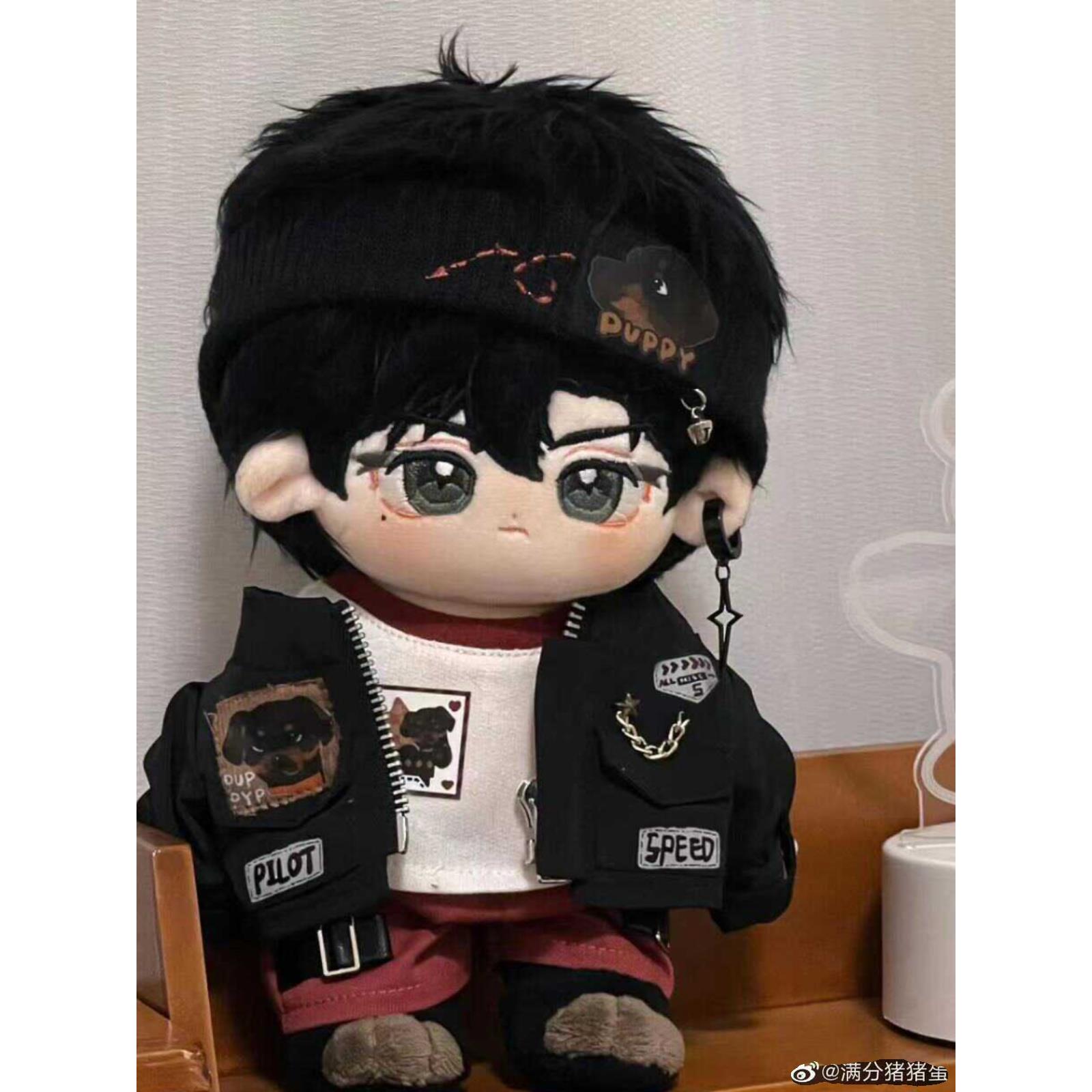 娃衣20厘米无属性现货棉花娃娃衣服酷帅杜宾套装20cm玩偶公仔着替