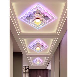 家庭装饰Led水晶通道筒灯入口走廊灯客厅天花板聚光灯走道门厅天