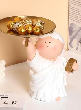 月半自由女神入户玄关钥匙收纳摆件电视柜托盘客厅装饰品乔迁礼物