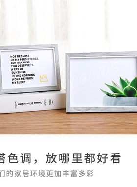 木质创意相框摆台连体可折叠摆件678寸两连三联像框组合圣诞礼物