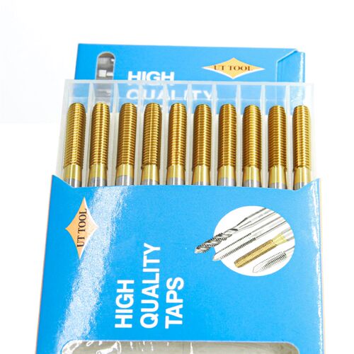 UTTOOL镀钛无屑丝锥挤压铝用挤压丝锥M1M1.2M1.4M1.6M2M2.5M3-M6