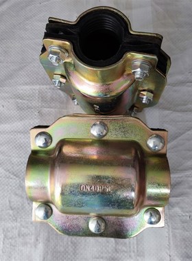 钢制大肚哈夫节承口堵漏器哈弗节镀锌管PE PVC PRPR快速接头补漏