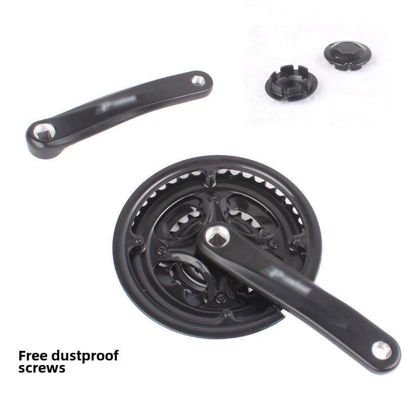 变速山地车车轮三速炼环定位炼环42/34/24三片曲柄轮铝腿