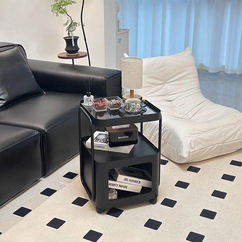 2025现代简约边几置物架钢化玻璃轻奢边柜落地可移动推车客厅家用,住宅家具,移动边几/推车,淘宝优惠券,粉丝福利购,淘宝优惠卷