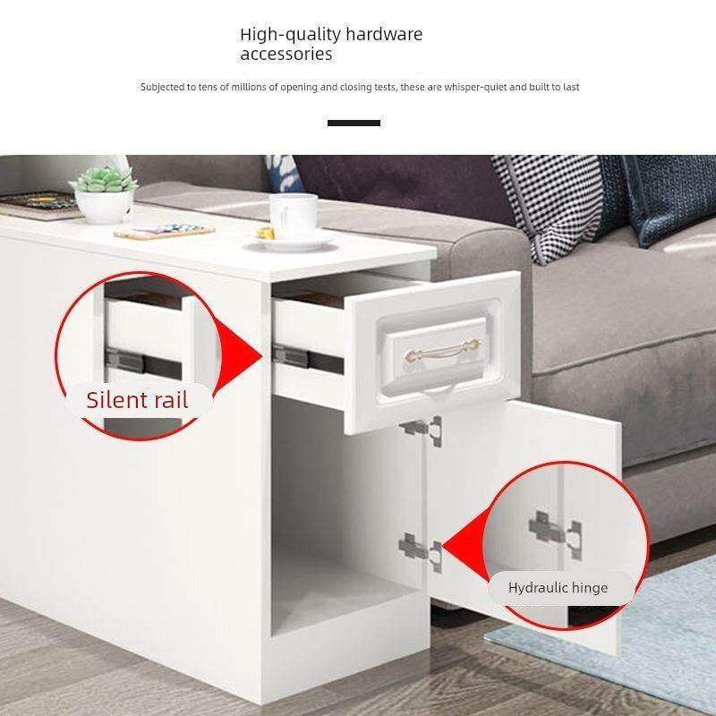 沙发边柜侧边柜北欧式边几沙发柜中间小茶几夹缝扶手储物柜窄边柜