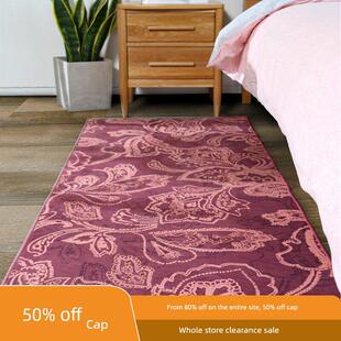 可水洗床边地毯 卧室床前长条长方形 阳台衣帽间地垫房间小客厅毯