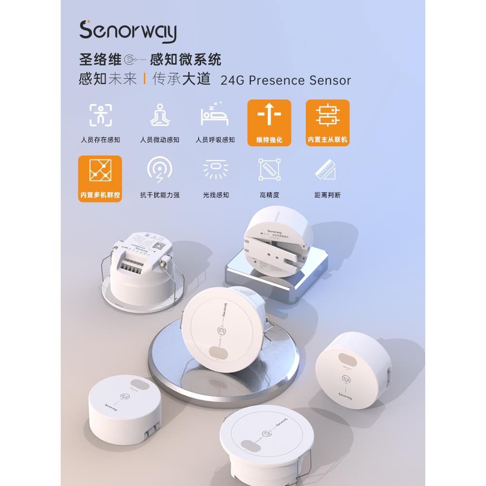 涂鸦智能人体存在传感器自动感应器开关全屋家居嵌入吸顶式毫米波