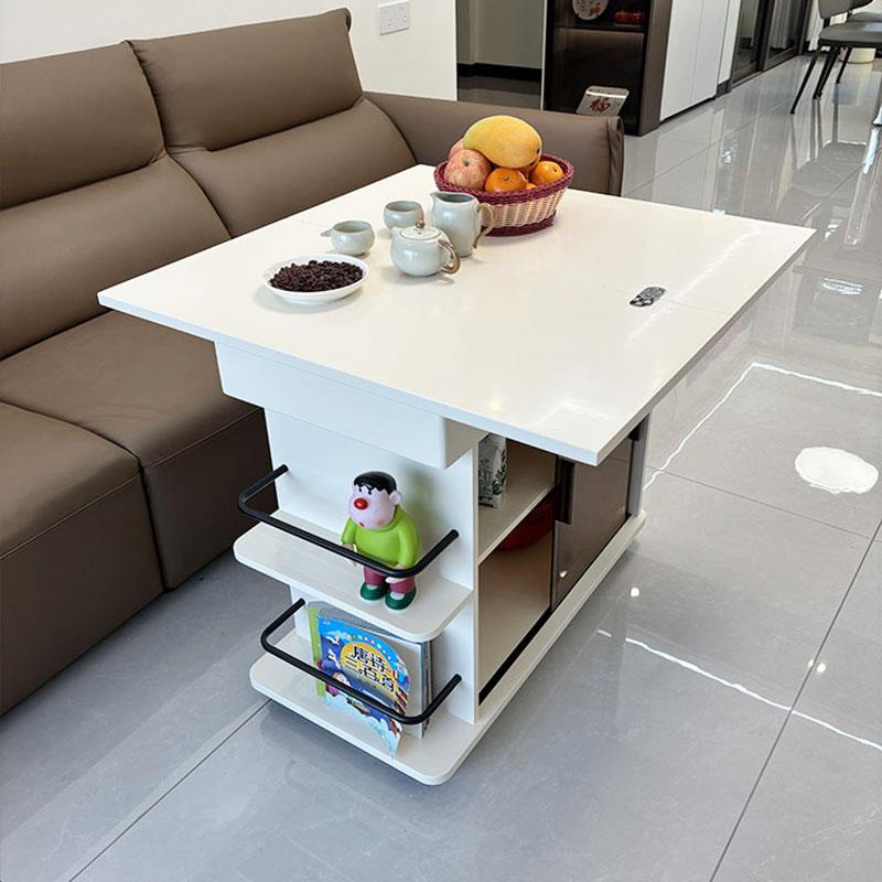 无品牌\/客厅沙发侧边纳柜小餐桌茶几多功能收木柜手推可移动阳台