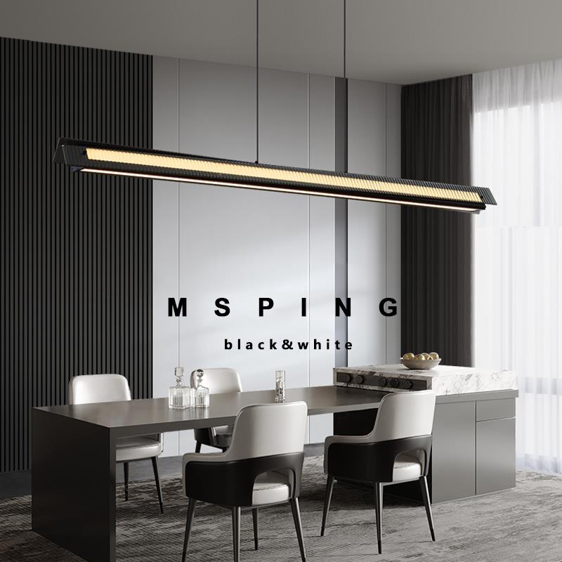 意极简饭厅吊灯现5代简约02新2款高级感玻式璃一字长条JKP吧台灯