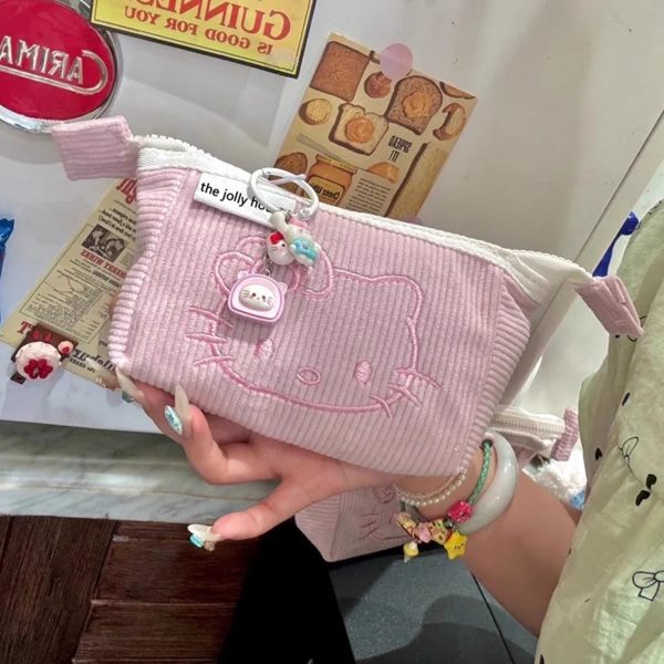 日系铅笔盒可爱文具袋猫咪卡通初中学生便携笔袋女大容量生简约