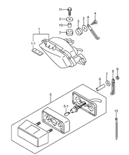 GSX250R尾灯总成牌照灯总成尾灯泡刹车灯泡GSX250R摩托车尾灯