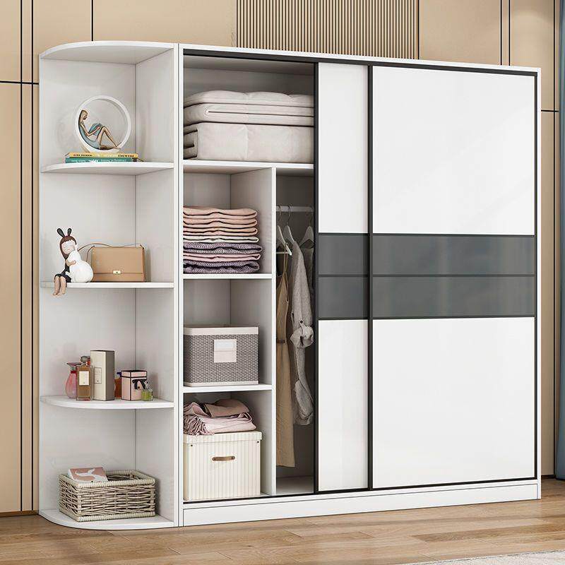 衣柜家用推拉门收纳柜卧室大衣橱小户型儿童组装柜子多功能储物柜
