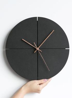 wozoom屋准现代简约美式挂钟客厅创意艺术壁钟家用静音挂表时尚