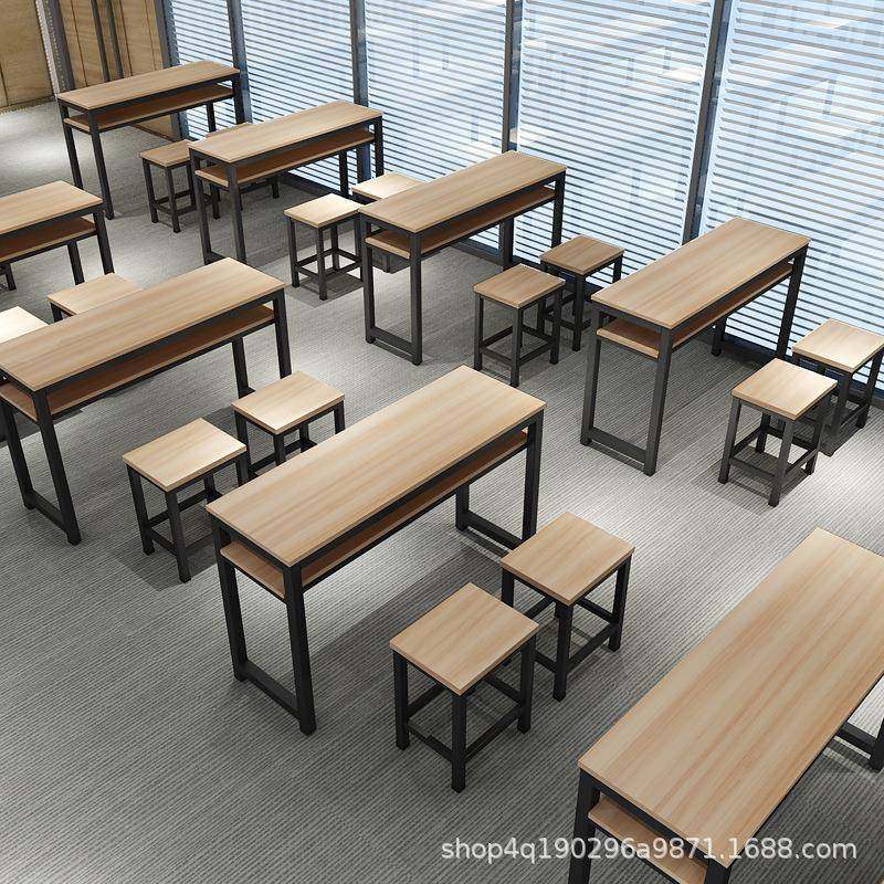 学校辅导班中小学生课桌椅直销单双人培训桌椅组合书桌活动桌