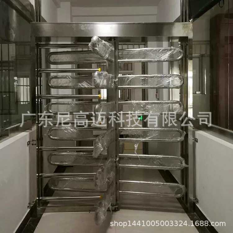 监狱走廊过道不锈钢防尾随十字栅栏门排栏栅可拆卸过手推车全高闸