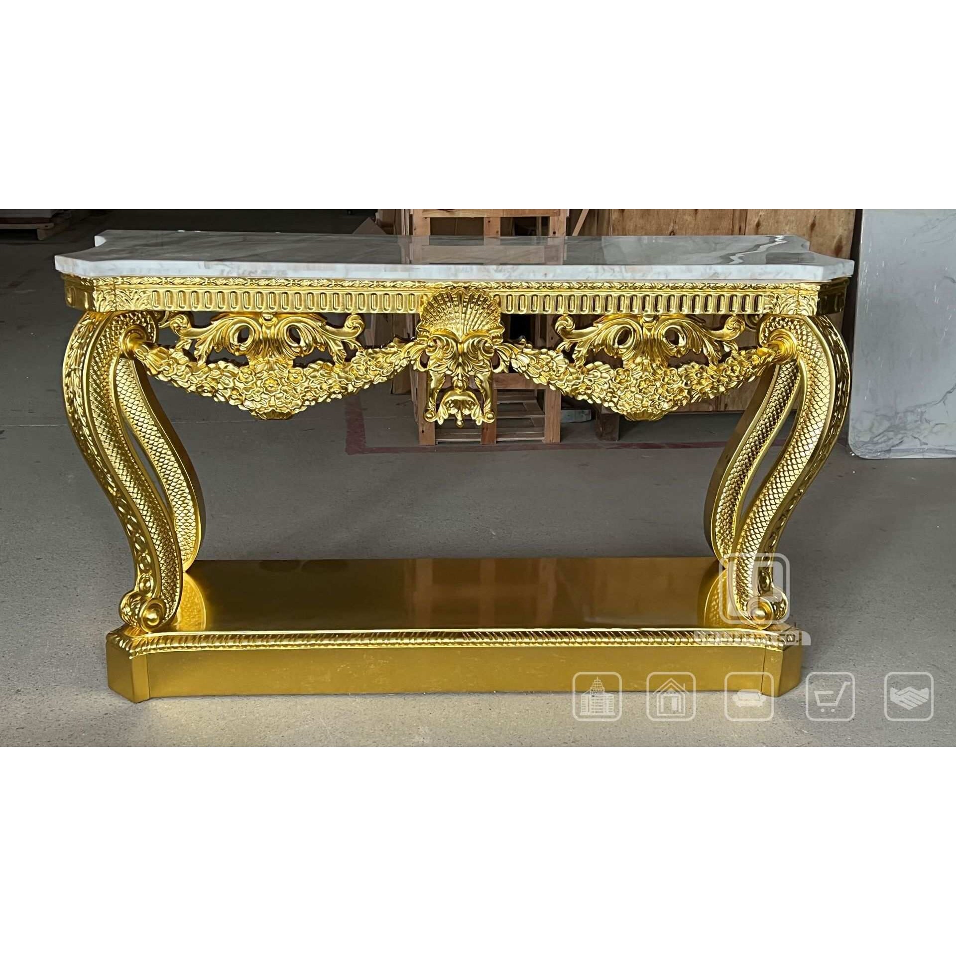 欧式轻奢人工雕花大理石法式玄关桌客厅走廊靠墙桌挂画装饰摆件桌