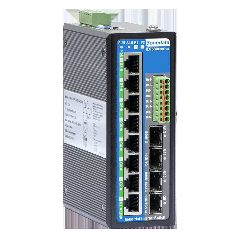 3onedata IES6300-8GT2GS2HS-2P48 三旺千兆网管工业以太网SWITCH