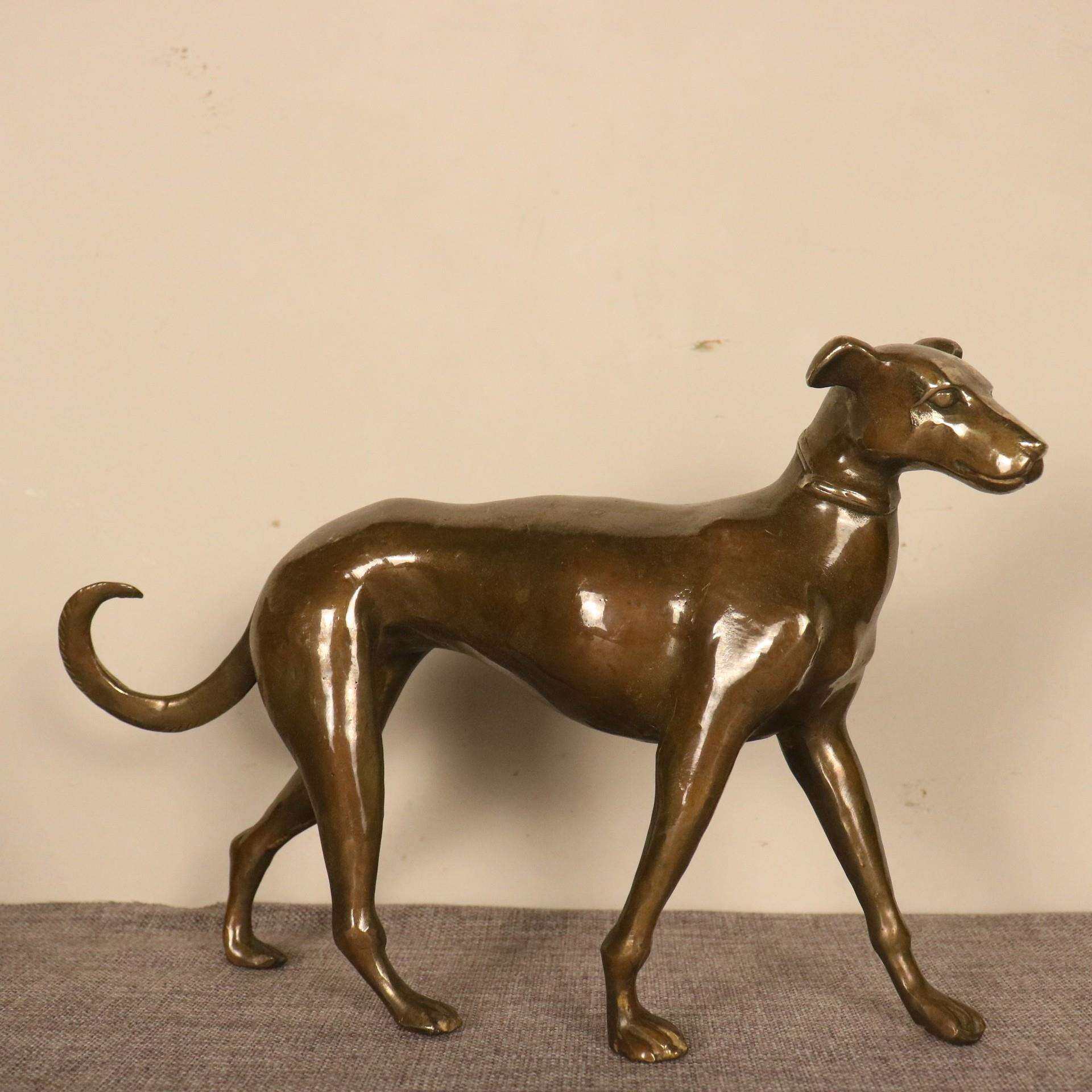 铜哮天犬摆件神犬旺财生肖狗家居办公室工艺品装饰摆件收藏