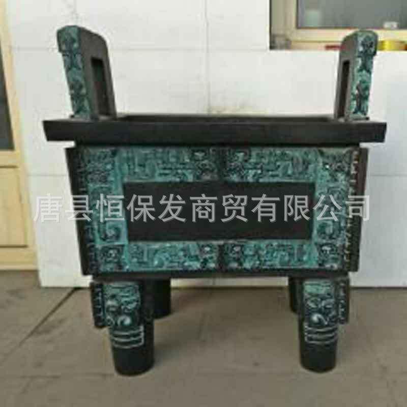 公司铜鼎雕塑大厅铜鼎摆件仿古铸铜风水装饰品厂家制作各种尺寸