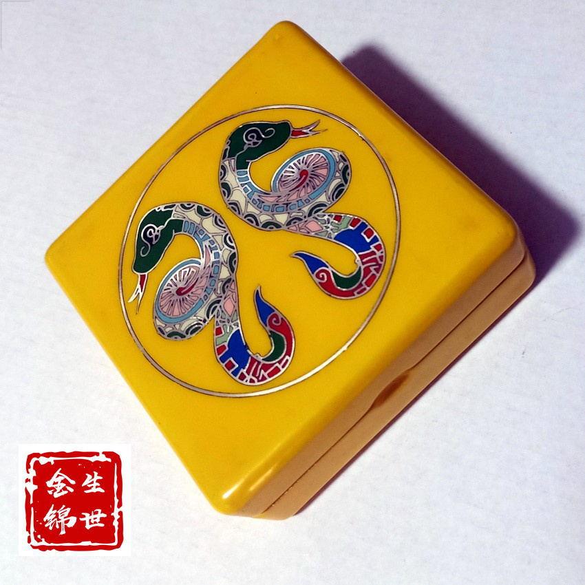 大漆嵌丝彩绘漆器饰品盒木质银丝镶嵌12星座漆艺迷你收纳盒送老外