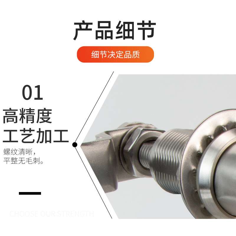 MS324不锈钢把手式锁T型L型手柄钥匙锁芯开配电箱电柜门锁304材质