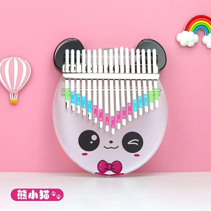 17初学者乐器亚克力透明拇指琴卡通动物儿童趣味KalimbaEVA琴盒