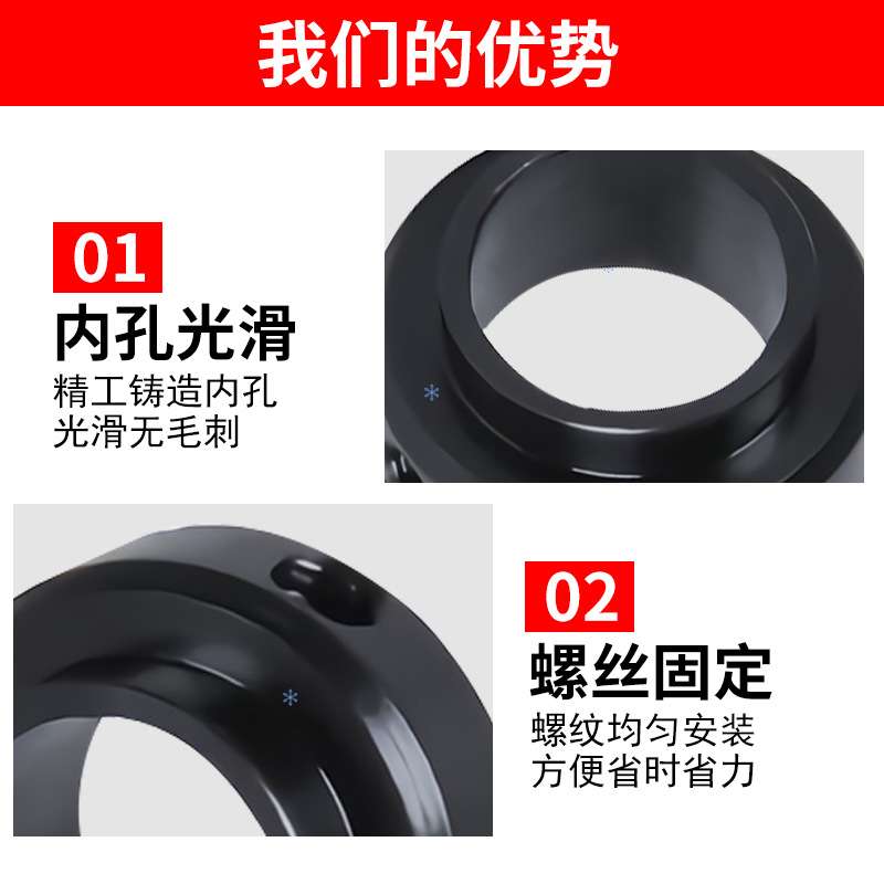 固定环SCSRAW6 8 10 12 15 17 20 25 30 35 40止动螺丝固定型