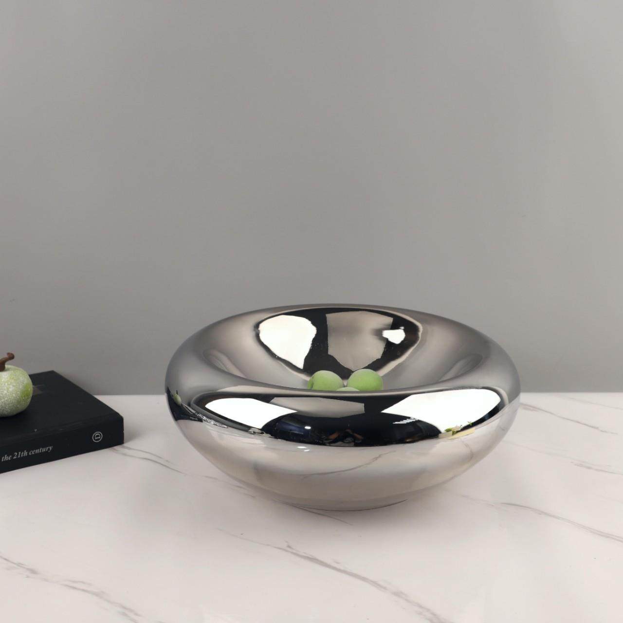 现代简约电镀玻璃圆形果盘艺术摆件客厅酒店茶几售楼处家居装饰品,鲜花速递/花卉仿真/绿植园艺,割草机/草坪机,淘宝优惠券,粉丝福利购,淘宝优惠卷