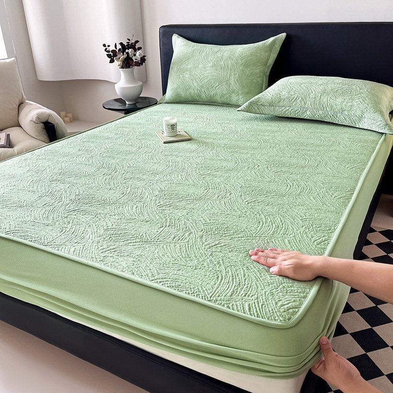 2025新款夏季冰丝凉席床笠款三件套a类母婴级夏天宿舍软席可机洗,床上用品,冰丝席,淘宝优惠券,粉丝福利购,淘宝优惠卷