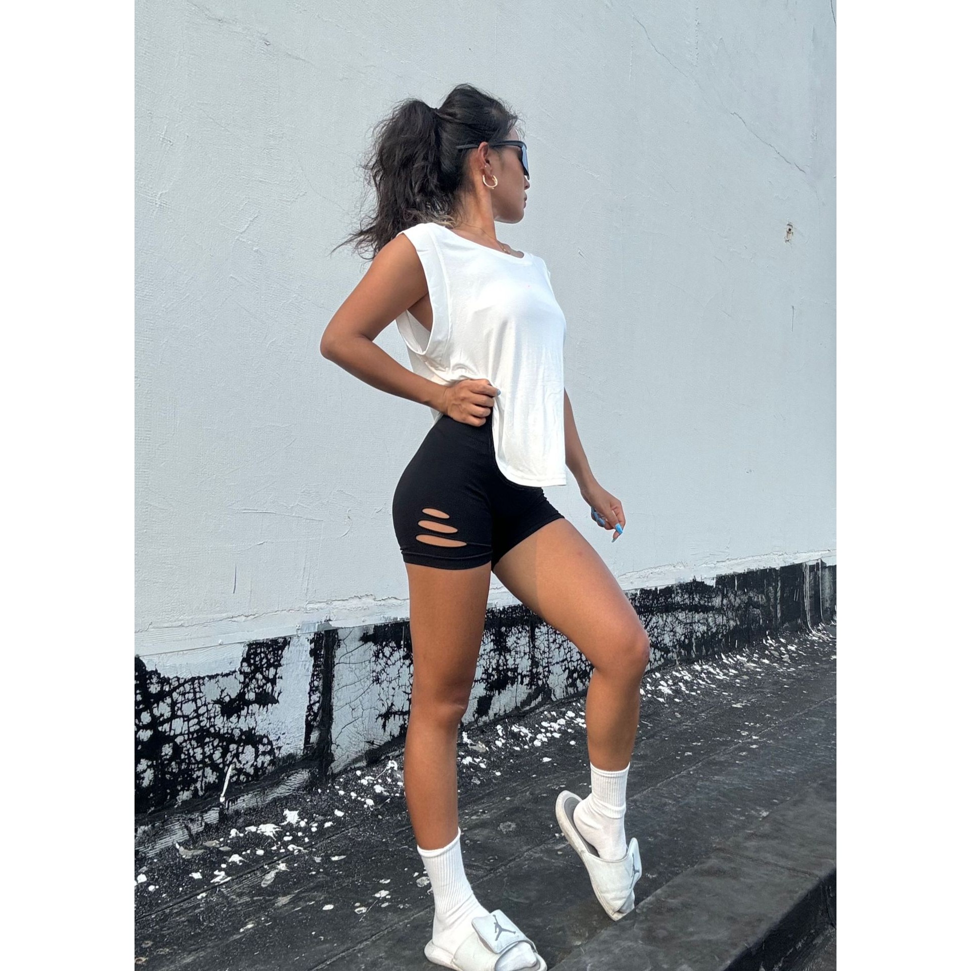 拿铁女孩健身跑步瑜伽透气背心女运动外穿宽松上衣圆领侧开叉无袖,运动/瑜伽/健身/球迷用品,瑜伽背心,淘宝优惠券,粉丝福利购,淘宝优惠卷