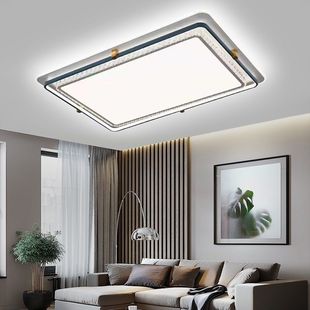 简约卧室灯具大全北欧现代网红灯具 长方形led客厅吸顶灯2023新款