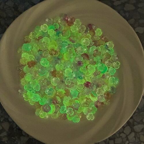 细闪双色夜光三瓣小花 diy手工制作古风发簪配件可爱汉服发饰材料
