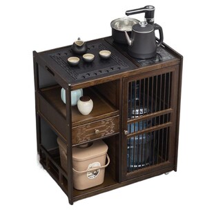 移动茶台家用小茶桌客厅茶柜w烧水壶泡茶一体茶几茶盘阳台迷你茶