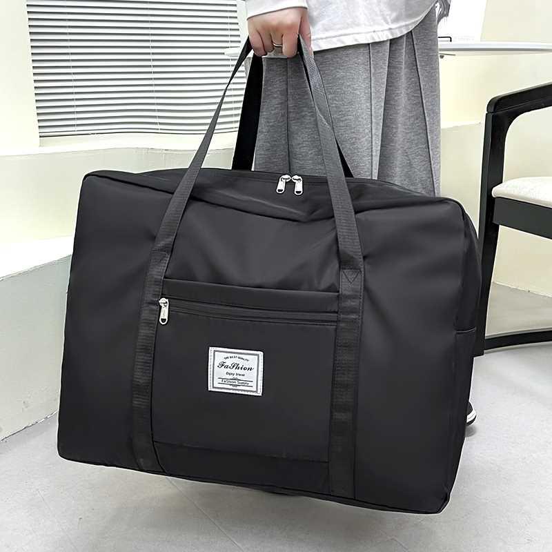旅行包女超大容量短途出差健身收纳袋子手提便携可折叠待产行李袋