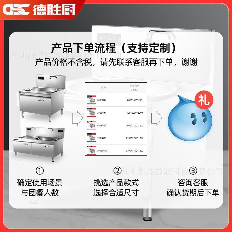 商用电磁炉大功率大锅灶学校80电磁灶食堂牛羊肉汤锅3U0KW电炒炉