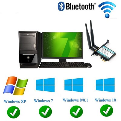 Ethernet WiFi Network Card 7265 Module to PCI-ES 1X WiFi Car