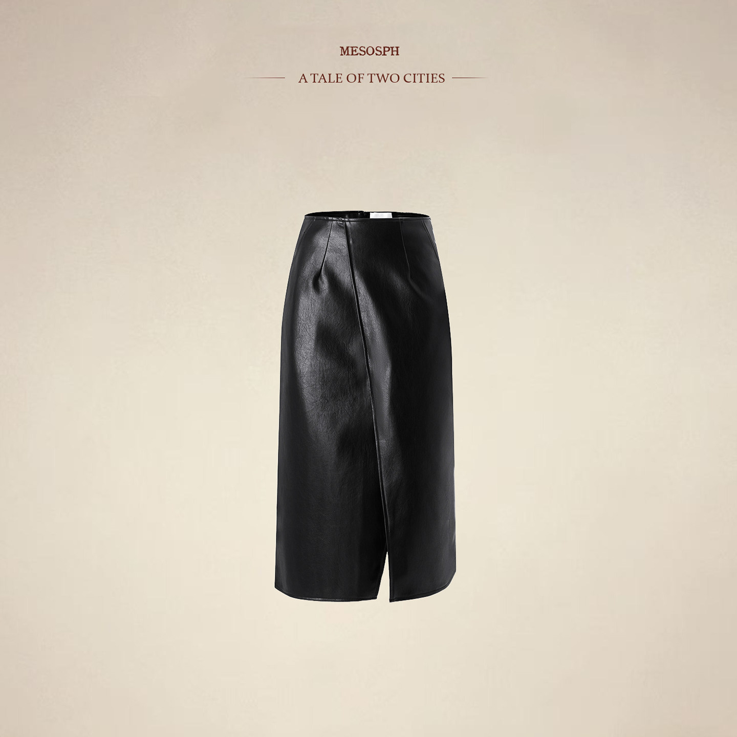 mesosph女装半身裙设计感意式解构感复古漆色蛋白中PU皮裙铅笔裙,女装/女士精品,半身裙,淘宝优惠券,粉丝福利购,淘宝优惠卷