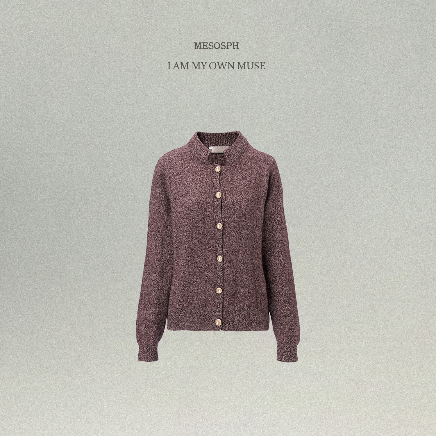 mesosph100%山羊绒雪花纱廓形外套