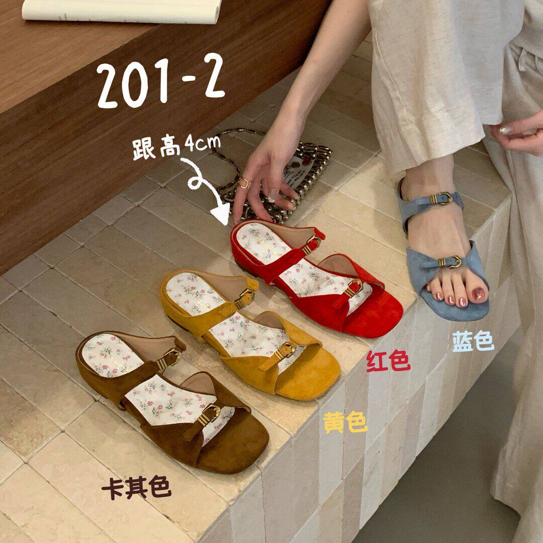 JIAMERU法式碎花一字拖