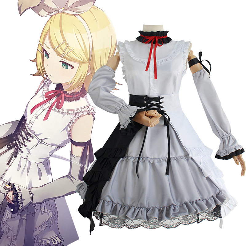 万圣节世界计划彩色舞台feat初音cos服音镜音铃服装静音双子COS服