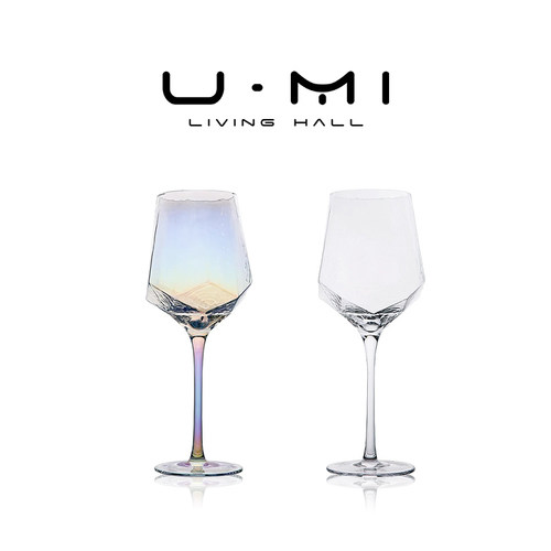 U Mi LIVING · 冰棱 | 复古欧式锤纹高脚鸡尾酒杯水晶香槟红酒杯