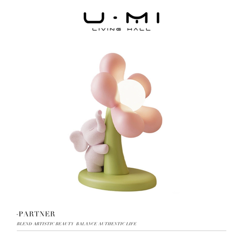 U Mi LIVING  ·  伴睡 | 小夜灯可爱治愈系植绒小象台灯桌面摆件
